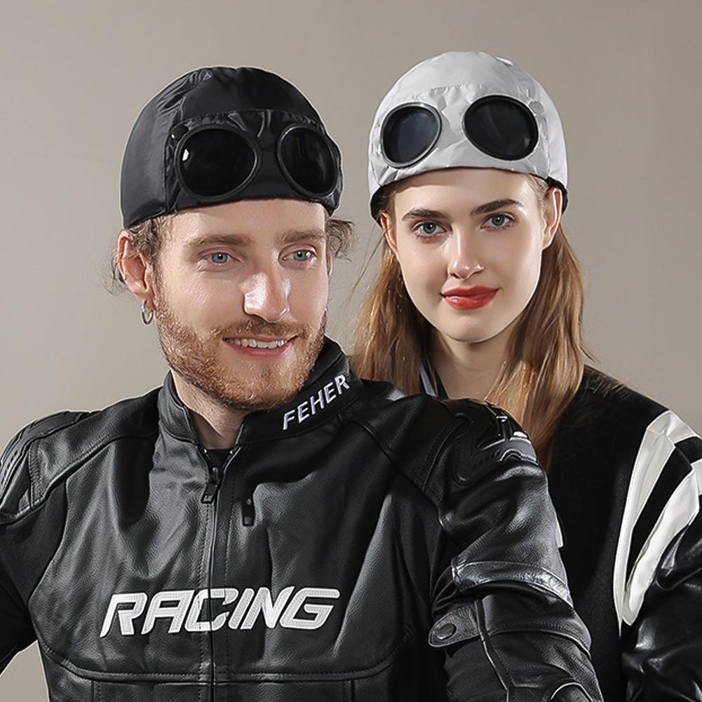 

Outdoor Sports Cycling Light Warm Down Motorcycle Cap Windproof Warm Peaked Cap With Reversible Sunglasses хаки