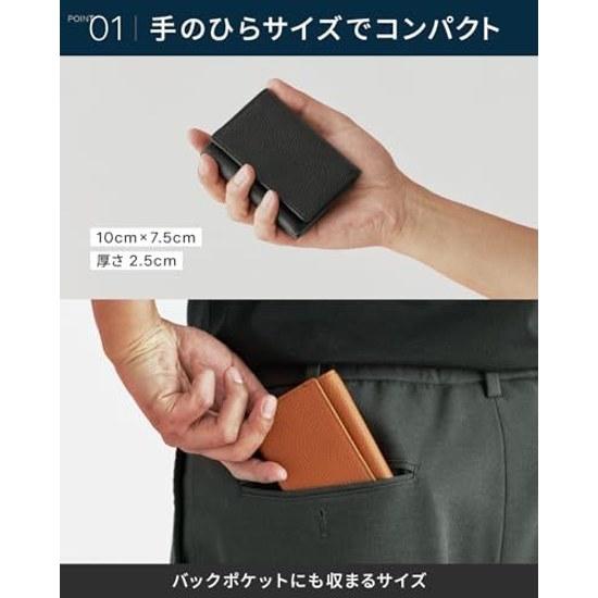 NEESE Optimal Solution Minimalists Japanese Company Planning Domestic Support. Stores bills without folding. Genuine Leather Mini Wallet Tri-fold Coin