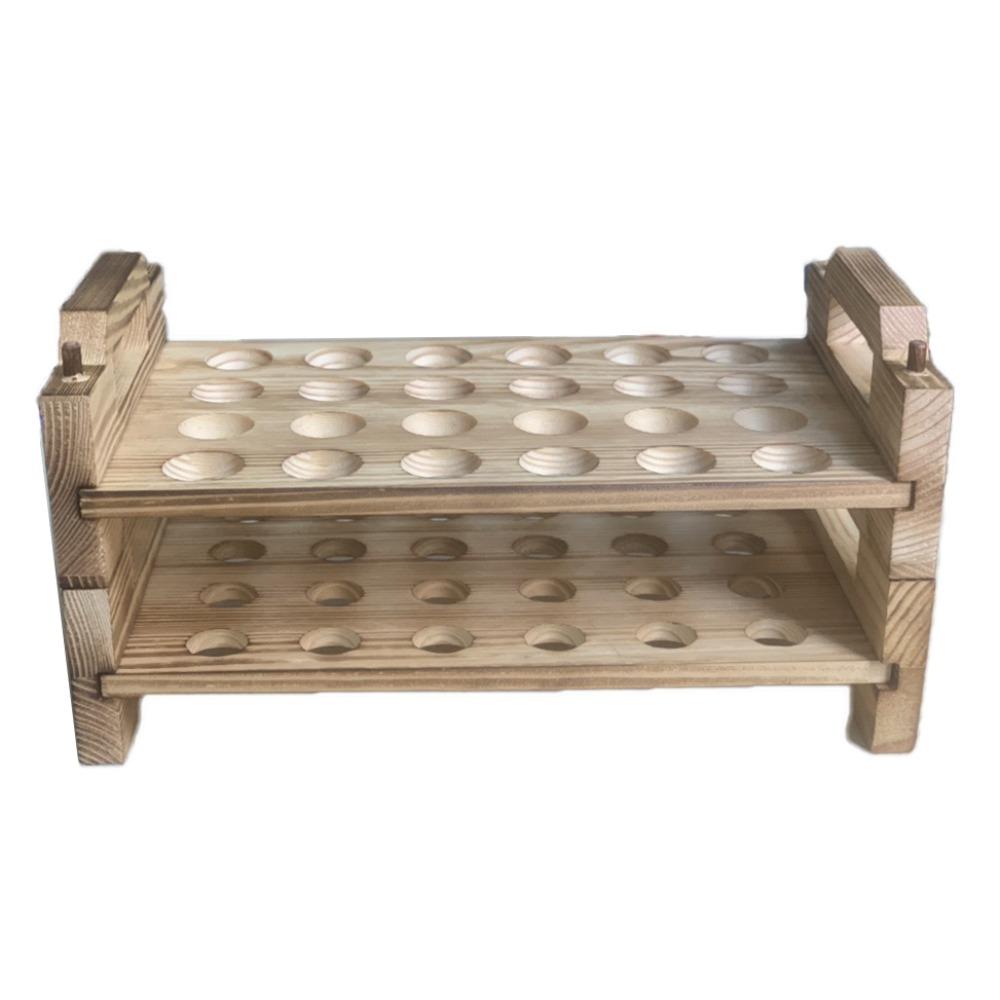 Large Capacity Egg Container Space Saving Egg Display Crates Durable Egg Tray Home Wood