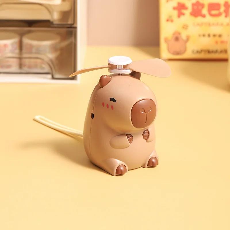 Create Cute Desktop Indoor Small Fan Hot Selling Cartoon New Practical Usb Rechargeable Handheld Fan Cool Office Gift Fan