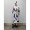 Trench coat nadměrné velikosti - Oversized trench s botanickým potiskem a klopovým límcem, vlněná směs přátelská ke křivkám, svrchní oděv pro práci i víkend