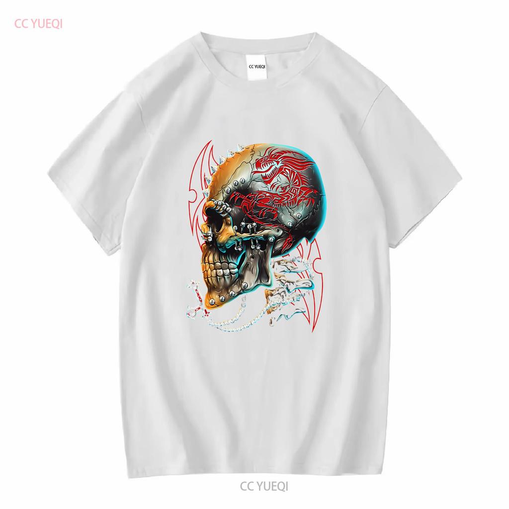 T shirt 3D Rock Chang Original Antichrist Skull Glow in the Dark  vintage Washed Casual Unisex Comfortable homme