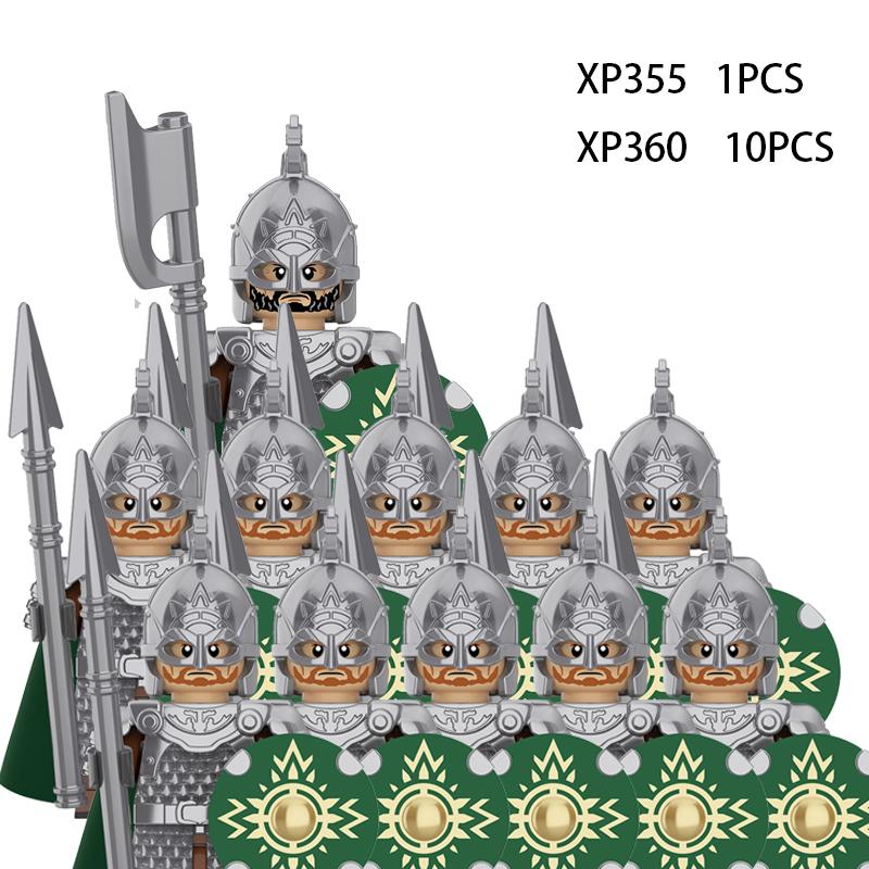 Soldados Élficos Medievais de Rohan Guarda Exército lotr Figuras de Ação Mini Blocos Boneca Montar Blocos de Construção MOC DIY Brinquedos para presentes de criança