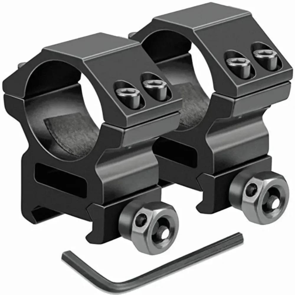 25.4/30mm Rifle Scope Mounting Ring Flashlight Dovetail Picatinny Rail Base Fixed Aluminium Stop Pin Hunting