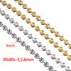 2Meters 1Meter Stainless Steel Chains Gold Color Embossing Round Love Heart Chains for Necklace Bracelet Jewelry Making DIY Bulk