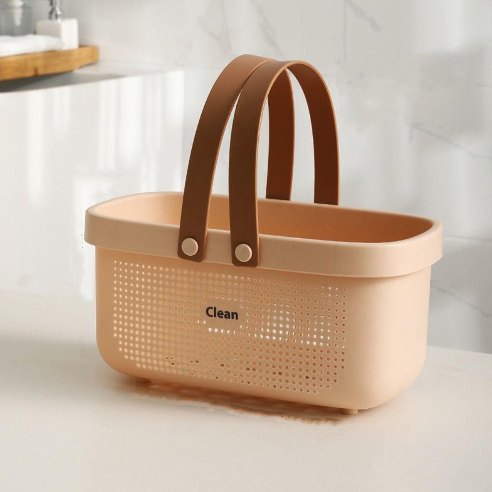 Portable Multifunctional Bath Toiletry Bag Large Capacity Creative Shower Storage Basket Wash Bag Hollow Picnic Tote Bag Pool