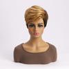 Mode Highlight Synthetische Perücken Kurze Haare Bob Perücke Honig Gold Mix Schwarz Haar Für Frau Tägliche Party Hitzebeständige perücke