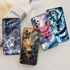 Design Dragon Anime Pour Samsung A73 A72 A71 A55 A54 A53 A52 A51 A13 A22 A16 A15 A12 A14 A26 A07 5G Coque de Téléphone Noire