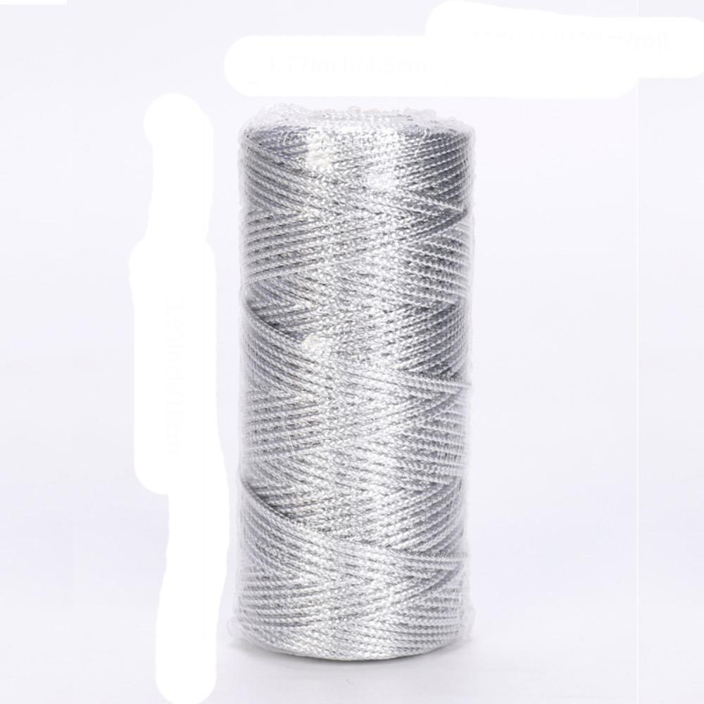1.5mm Christmas Gift Packaging String Thread Cord DIY Bracelet Gold Silver Cord Home Decor 100m Rope Jewelry Making Lanyard