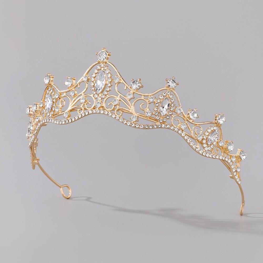Baroque Queen Princess Crown Rhinestone Prom Jewelry New Crystal Tiara  Wedding Party