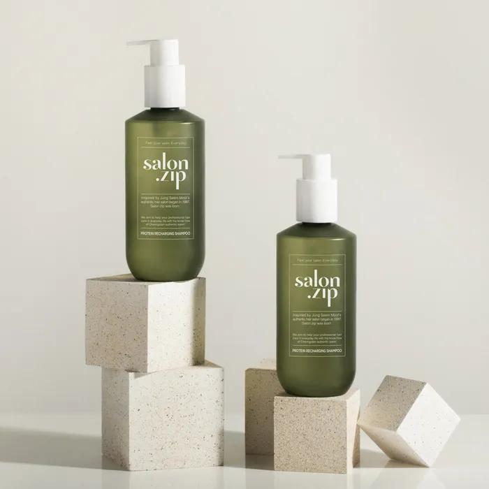 Salon House Protein-Aufladendes Shampoo (Shampoo-Bürste + Nachfüll-Shampoo 50g enthalten)