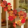 40pcs Autumn Thanksgiving Decoration Simulation Maple Leaf Autumn Home Decoration Colorful Leaf Courtyard Festival Decoration