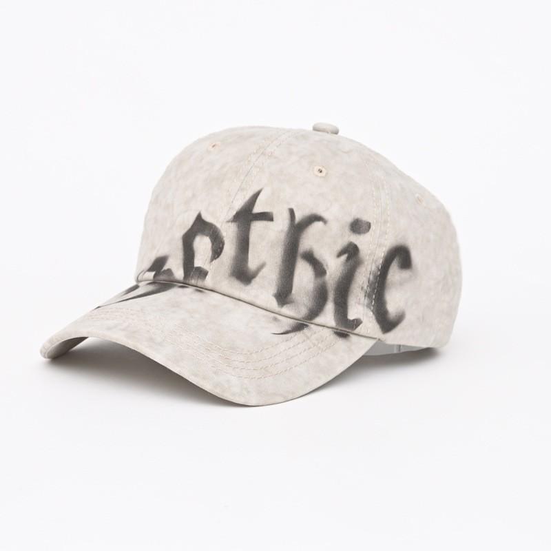 Vintage Graffiti Letter Baseball Cap Men Women Washed Denim Sun Hat Adjustable