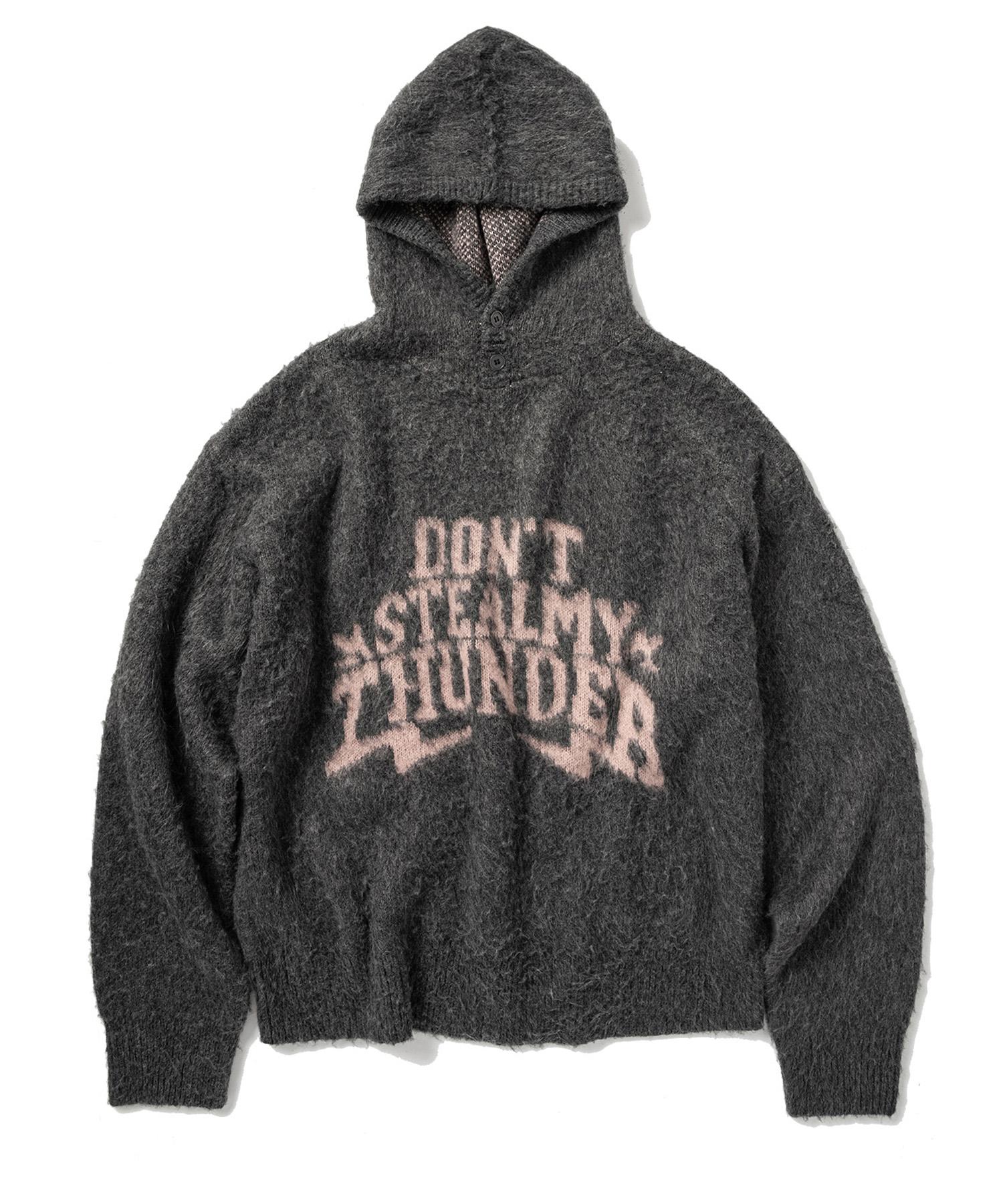 Super Serve Thunder Brushed Knit Hoodie - Charcoal Charcoal/M