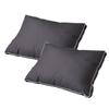 Set of 2 Washable, Odor-Resistant, Large, Wide, Hotel-Style Peach Skin Pillows with Functional and Synthetic Cotton, Stylish Black