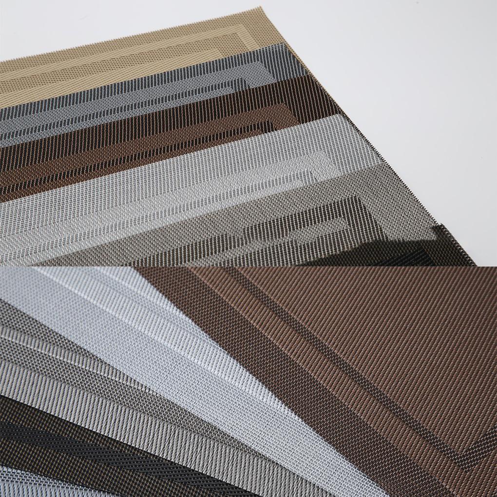 2Pcs Placemats Braided Table Mats Pad Place Mat Wine Coasters PVC Bowl Anti-Skid Home Kitchen Hotel Dining Tables Decor