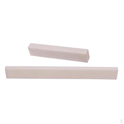 2 Pack of DIY Guitar String Bridges Nuts Saddle Blank for Electric Bass Acoustic Classical