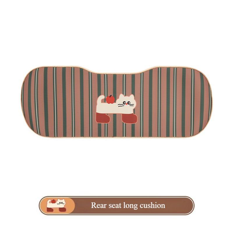 Cute Cat Universal Seat Cushion Covers Four Seasons Comfortable Skin-Friendly Plush Car Headrest Waist Support