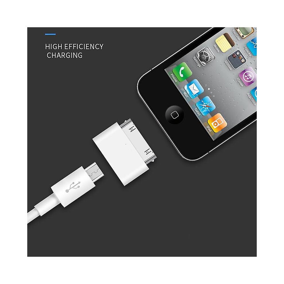 Micro Usb To 30 Pin Charger Converter Adapter for Apple Iphone 4 4s 3gs Ipod Data Synchronization Adapter