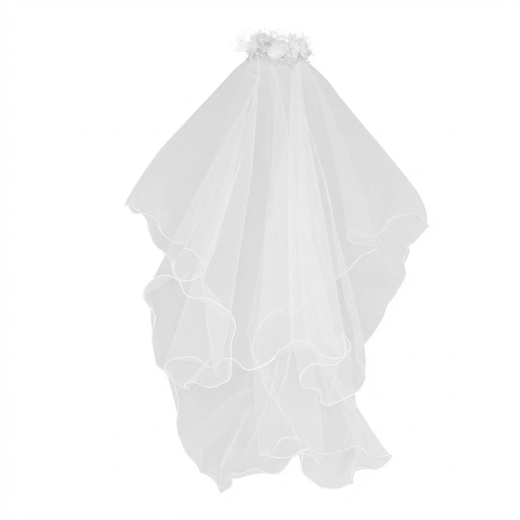 

Wedding Veil Exquisite Bridal Veil Flower Headband Flowing Bridal Wedding Net For Festival Bachelorette