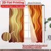 Set Of 2 Flat Printing Curtains Without Rod Autumn Waves Design New Yearfestival Popular Drapes Versatile Fabric Curtain Polyester