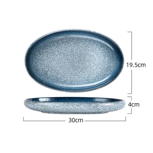 

Креативная загрузка тарелка для рыбы, специальная эллиптическая тарелка для домашнего хозяйства, набор для нарезки перца, керамическая тарелка для приготовления рыбы на пару