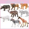 Conjunto de Modelos Realistas de Animais da Floresta em PVC com Elefante, Tigre, Leão para Aprendizagem Infantil