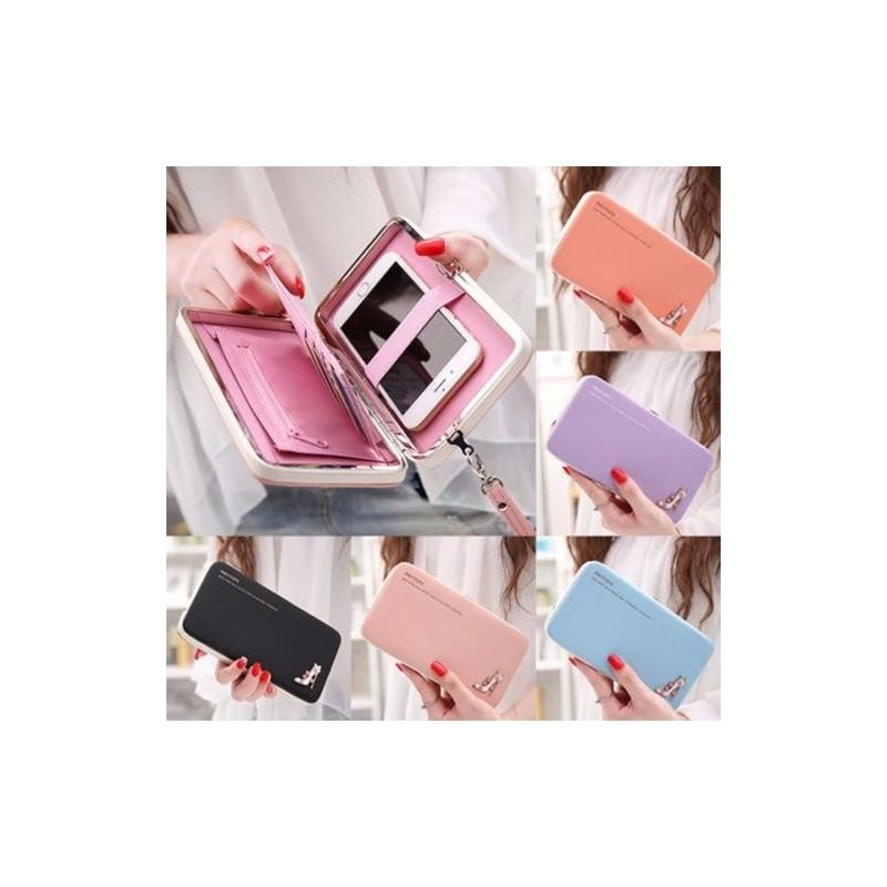New Slim Long Ladies Wallet With Pu Leather Antitheft Storage For Daily Use