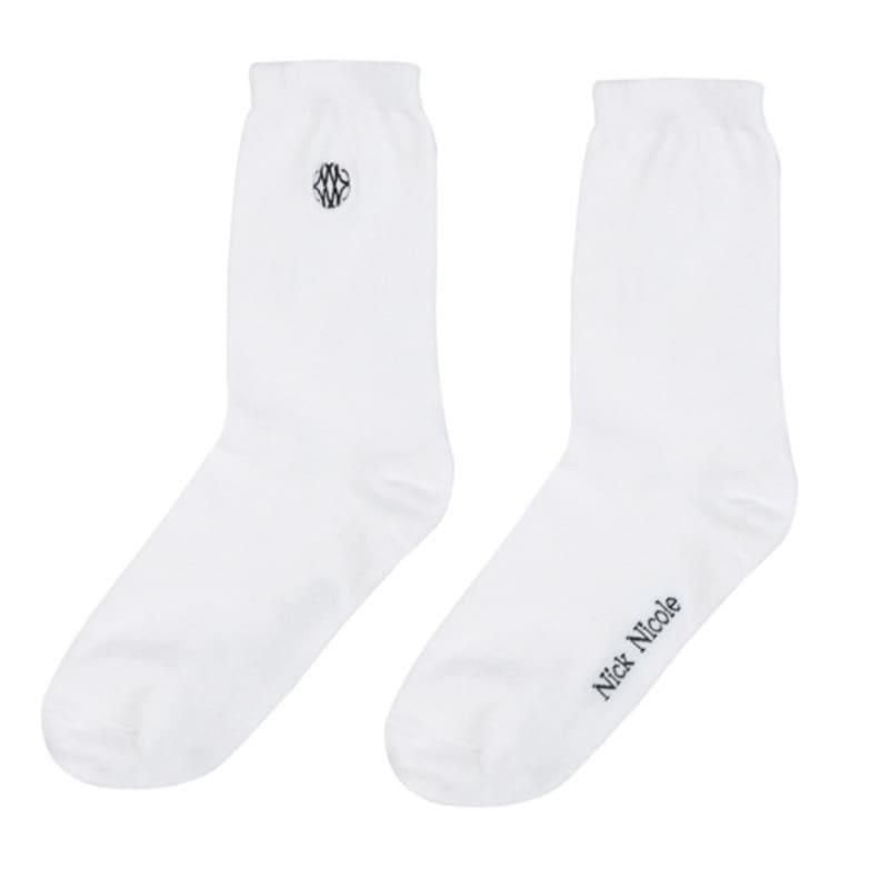 NICK&NICOLE NICK NICOLE LOGO SOCKS_GRAY