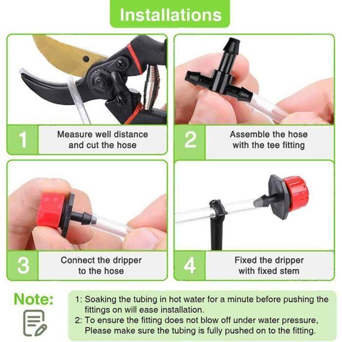 15m Garden Irrigation System, Irrigation Hose Kit Garden Plant Watering Kit DIY