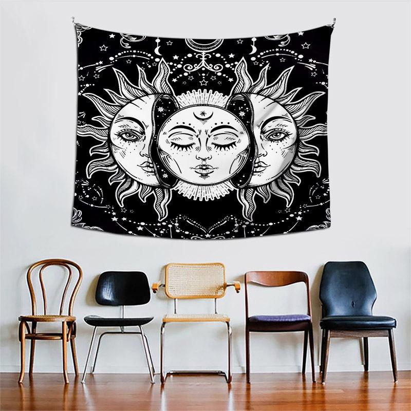VIKAMA American Minimalist Mandala Tapestry Wall Decoration Living Room Bedroom Dormitory Easy To Hang Home Decoration