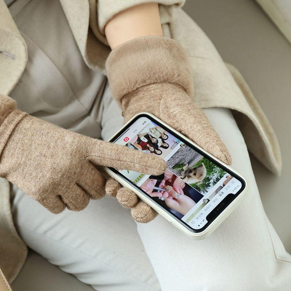 Cycling Gloves Plus Velvet Full Finger Gloves  Gloves Winter Gloves Female Gloves