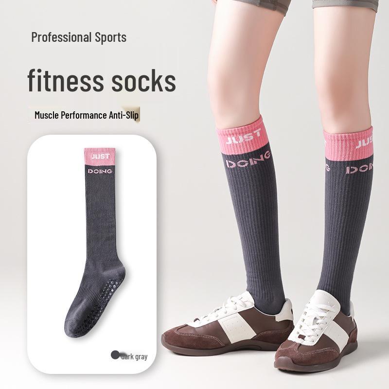Women's Non-Slip Knee-High Yoga Pilates Cotton Socks