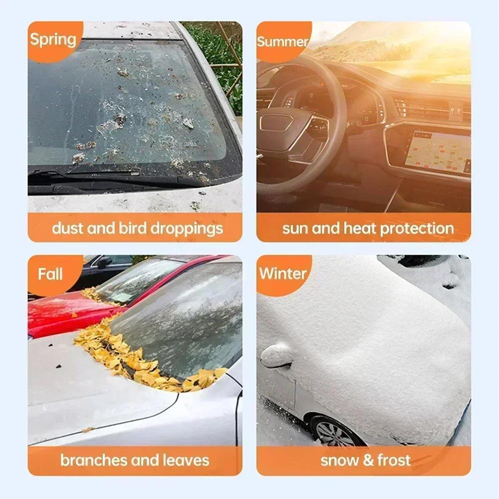 Para Mercedes Benz W204 W205 W212 W213 W176 W177 EQE EQS Coche Antinieve Parabrisas Prueba Protector Algodón Sombrilla Hielo Escarcha