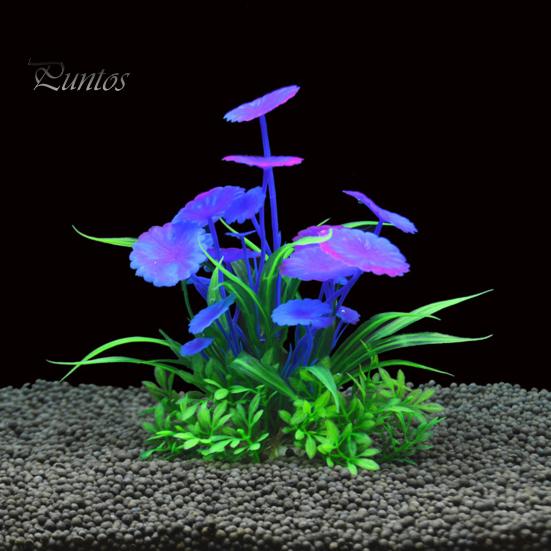 Artificial Aquatic Plants Fade-resistant Simulation Plastic Hydroponic Grass Vibrant Aquarium Landscape Decor for Fish Reptile Tanks