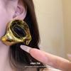 Vintage Geometric Resin Oval Earrings Elegant Women Jewelry