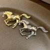 Zink Zinklegierung Strass Metall Pferde Brosche Chinesisches Neujahr Tier Anstecknadeln Sternzeichen Pony Pin Freunde