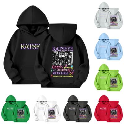 Kids Long Sleeve Loose Fit Pullover Hoodie with Letter Print Casual Sweatshirt for Boys and Girls
