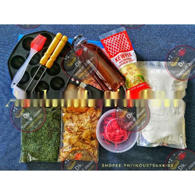 Takoyaki Trial Set (Authentic Takoyaki Taste) | Yields 100+ Balls Ingredients Only
