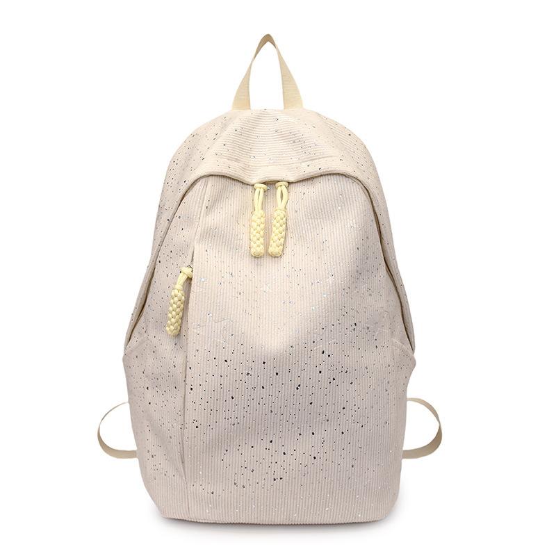 Рюкзак большой вместимости для мужчин и женщин, рюкзак для студентов Star Velvet белый