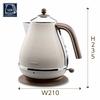 De'Longhi Electric Kettle Icona Vintage KBOV1200J-BG Stainless Steel 1.0L Easy-to-read Water Meter Foreign Object Prevention Filter Empty Boiling Prev