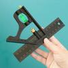 150/200/250mm Multifunctional Combination Movable Ruler Protractor Angle Ruler Level Aligner Inclinometro Woodworking Tools