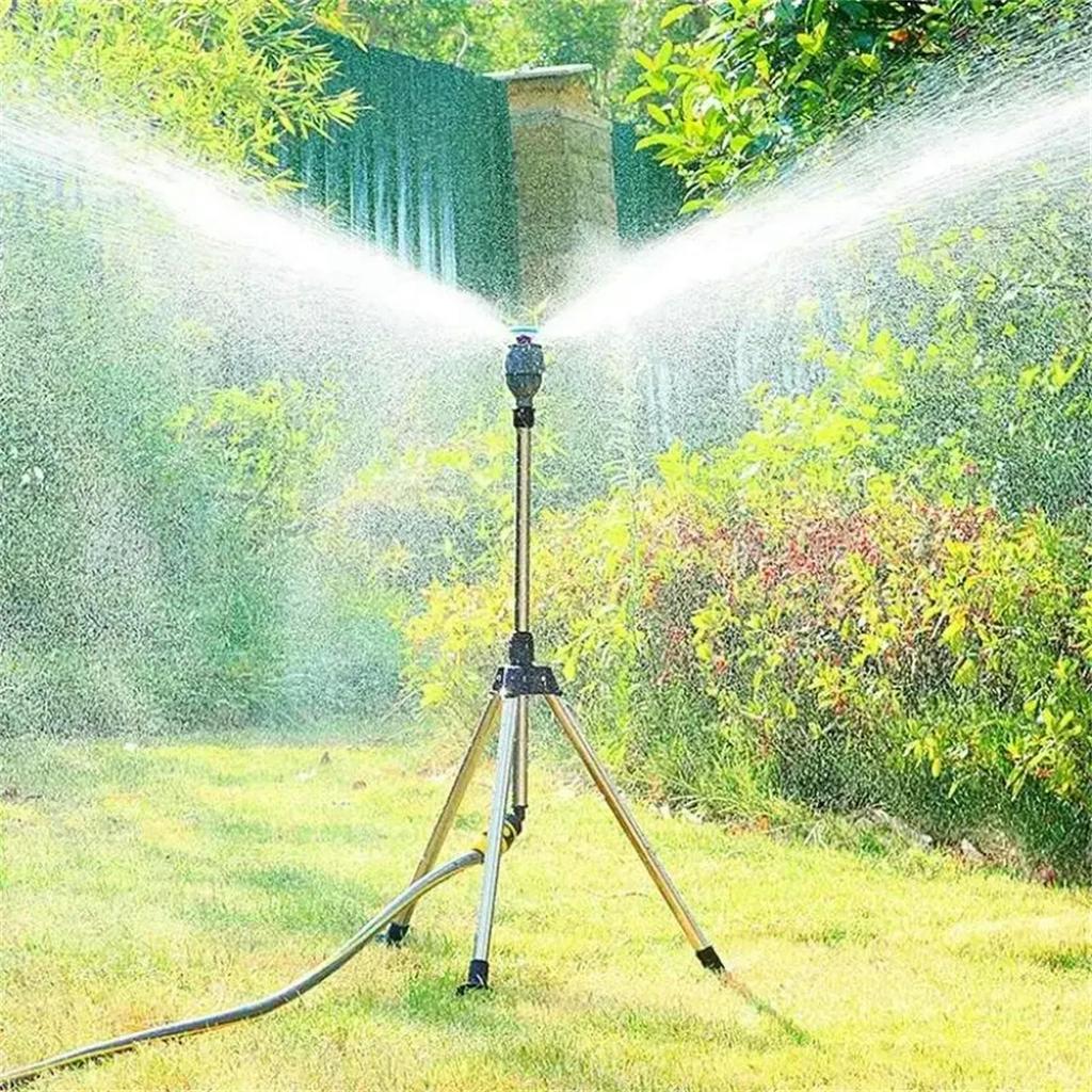Garden Automatic Rotating Sprinklers 1/2" Female Thread Stainless Steel Tripods Lawn Orchard Irrigation Nozzles 350/550/650 L/H