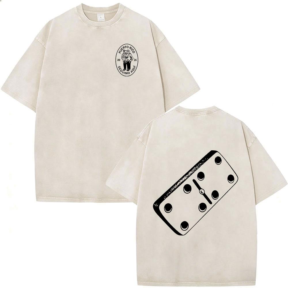 Vintage Washed Rapper Bad Bunny Debi Tirar Mas Fotos DTMF T Shirts Men Women Summer Clothing Fashion Hip Hop Tshirts Streetwear