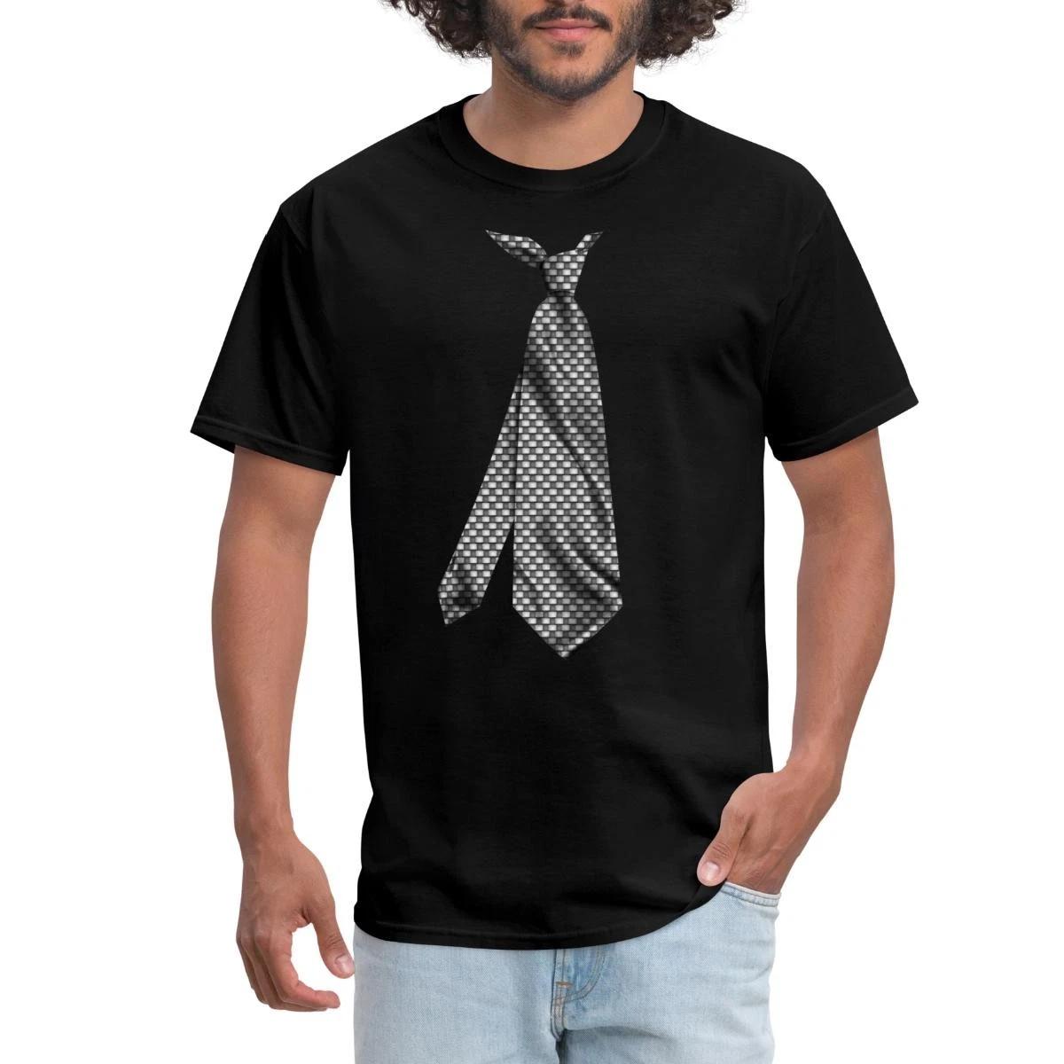 Stylish Geometric Pattern Tie Graphic Men s T-Shirt XXXXL