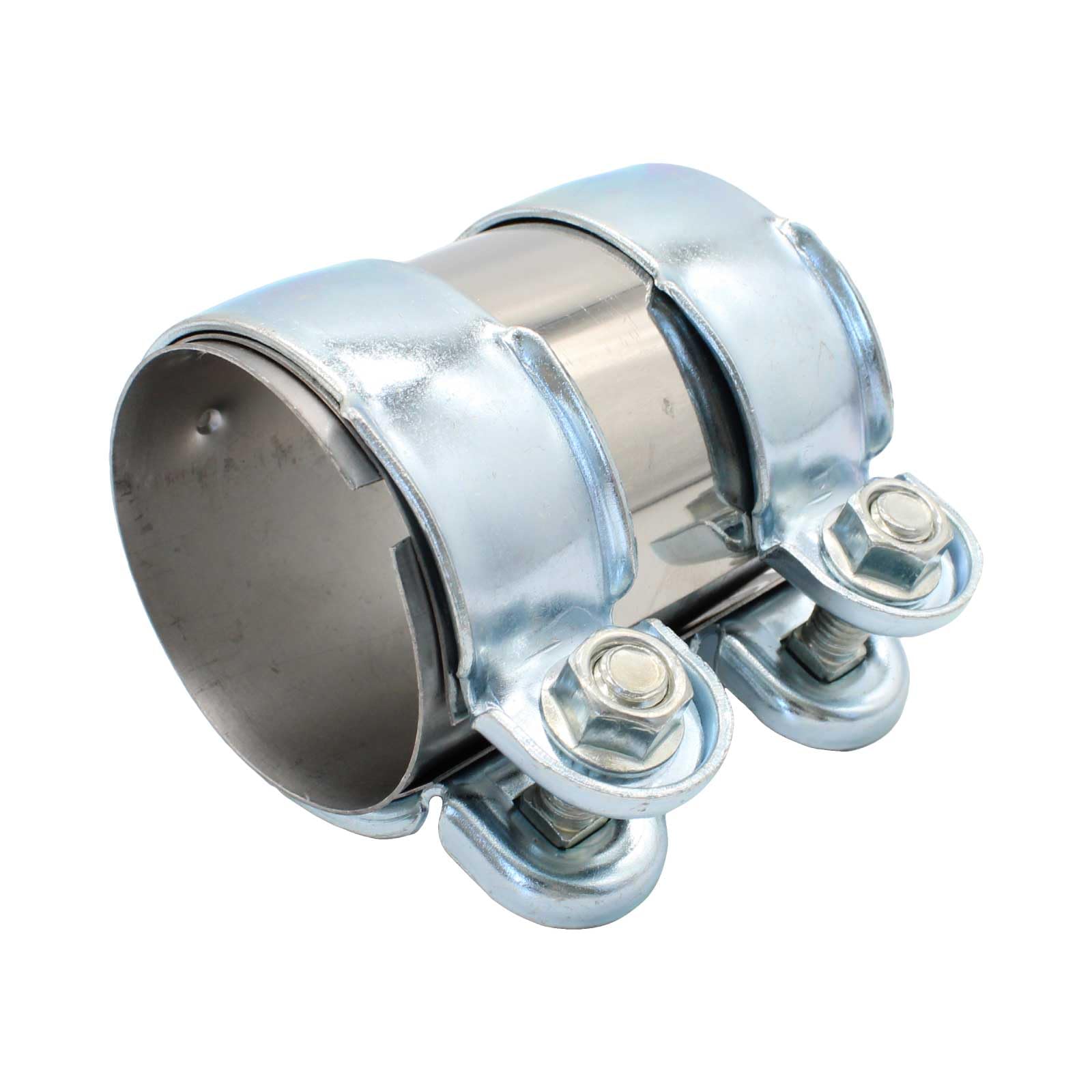 

Funriche Muffler Band, Universal Exhaust, Connected Exhaust Pipe, Joints, 1.8 - 2.6 inches (45 65mm серебряный