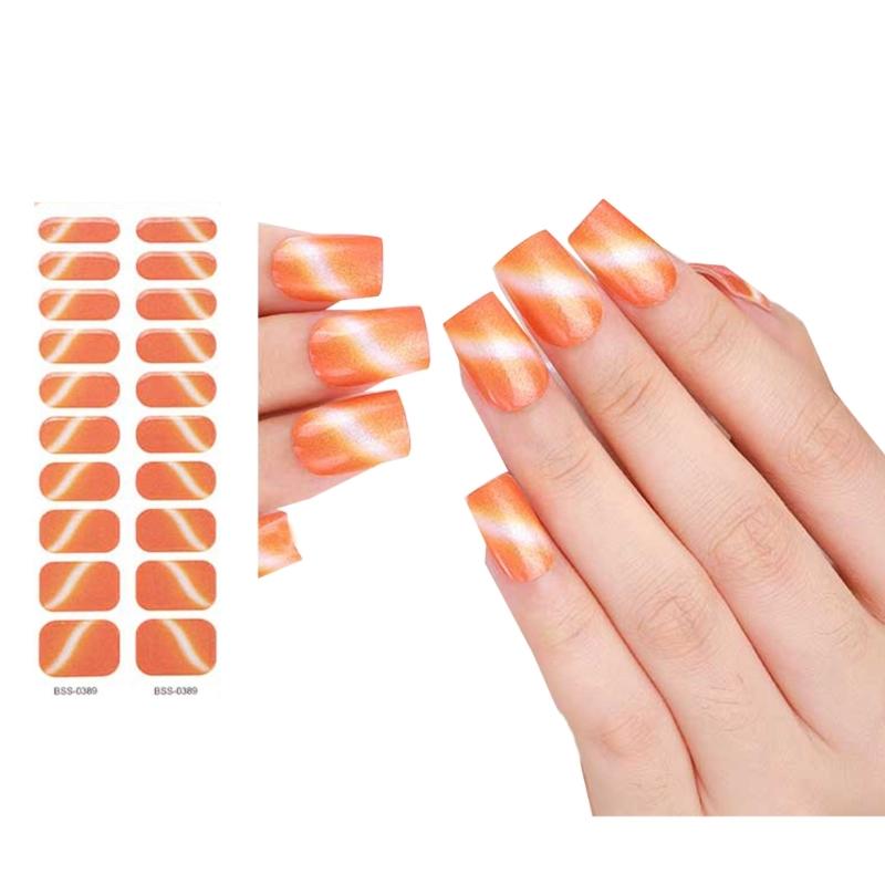 Semi Cured Gels Nails Stickers Nails Polish Strips Korean Style Gels Nails Strips Nails Art Decortions for Party