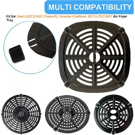 Air Fryer Rubber Tabs for Dash 6QT 2.6QT Air Fryers, Upgraded Air Fryer Silicone Rubber Bumpers Pieces Stoppers Tips side Parts for 2QT 3.7QT 5QT