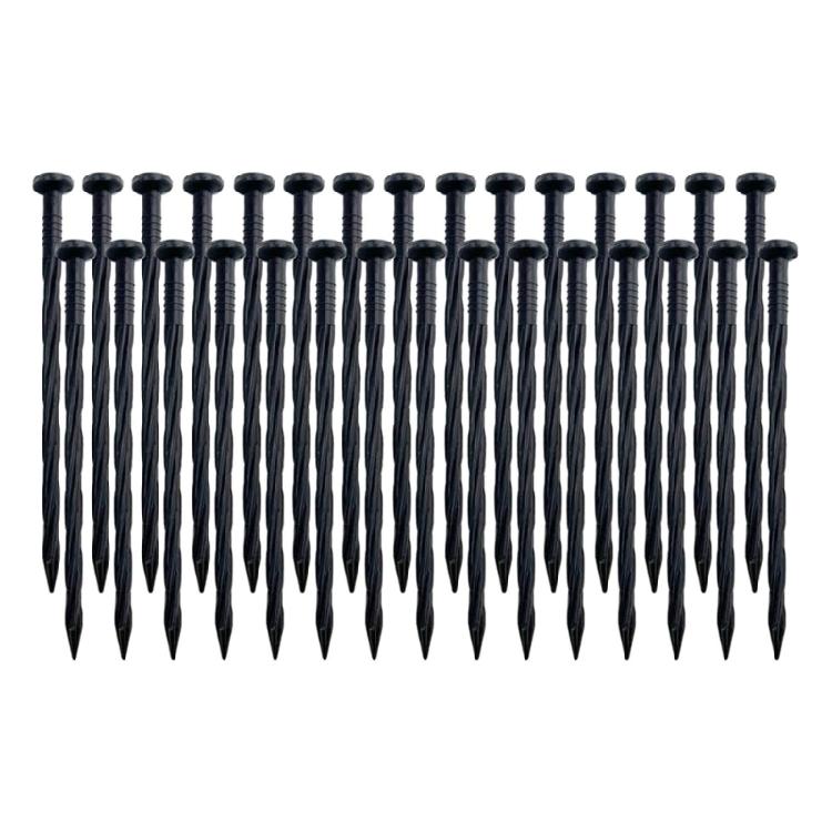 30Pcs Plastic Ground Peg Landscape Edgings Stakes Tent Peg Outdoor Ground Nails 1