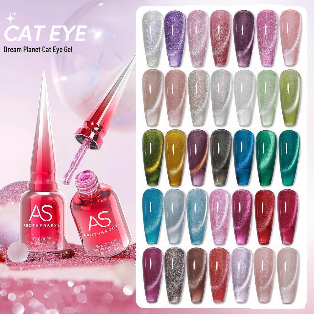 2024 Trendy 36-Color Cat Eye Nail Gel Set - Sparkly UV Gel for Salon Use